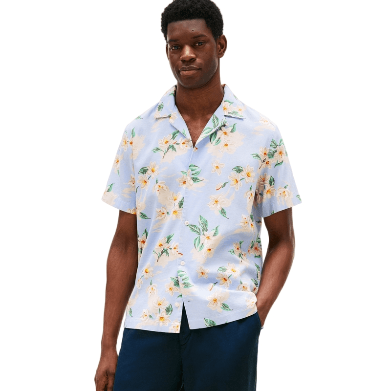 Tommy Hilfiger floralprint polo shirt Blue Print 0GY
