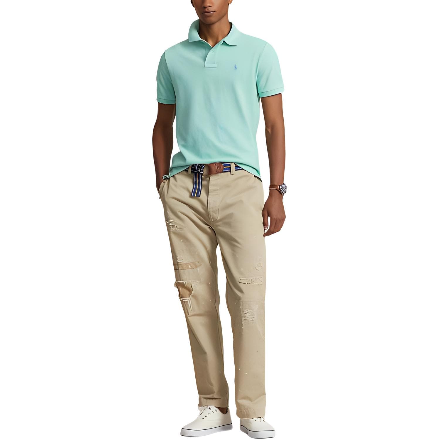 Polo Ralph Lauren Polo Shirt Custom Slim Fit Mint Green
