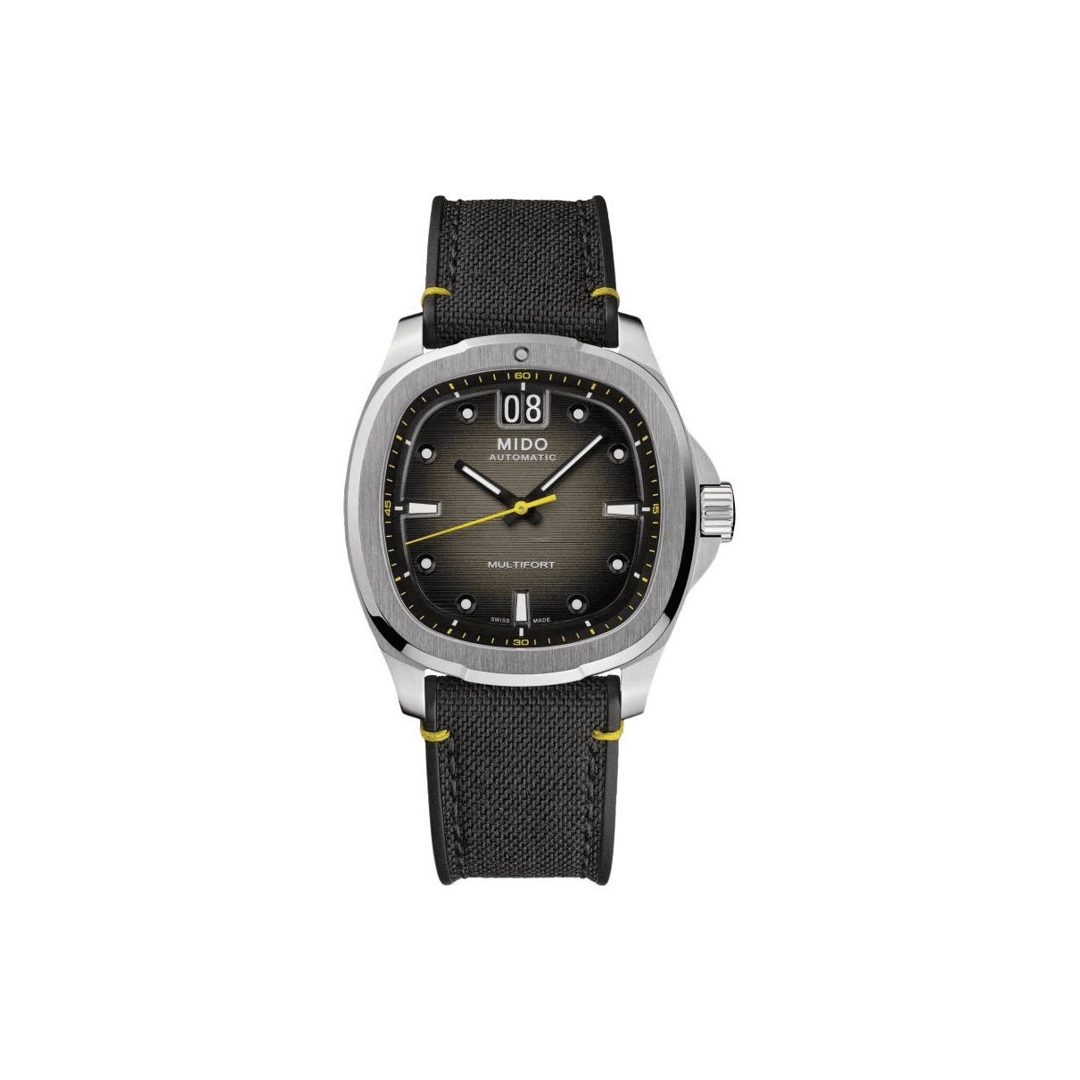 MIDO Helm Automatic Mechanical Movement 100m Waterproof Watch 39.2*40mm Gray Dial Stainless Steel Case Gray Dial