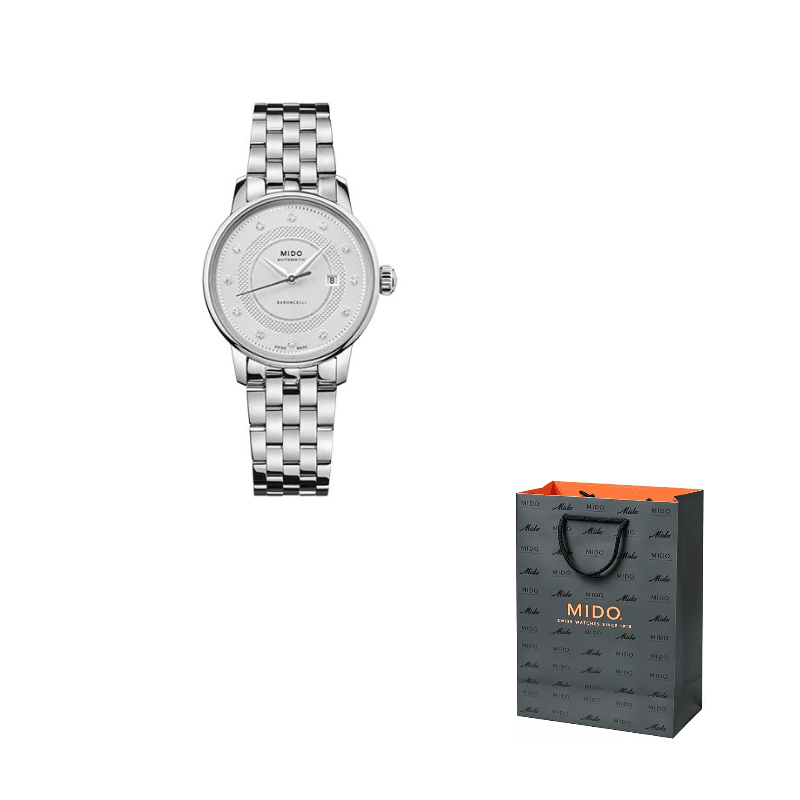 MIDO Baroncelli Automatic Mechanical Movement Watch 30mm Silver Dial M037.207.11.036.01