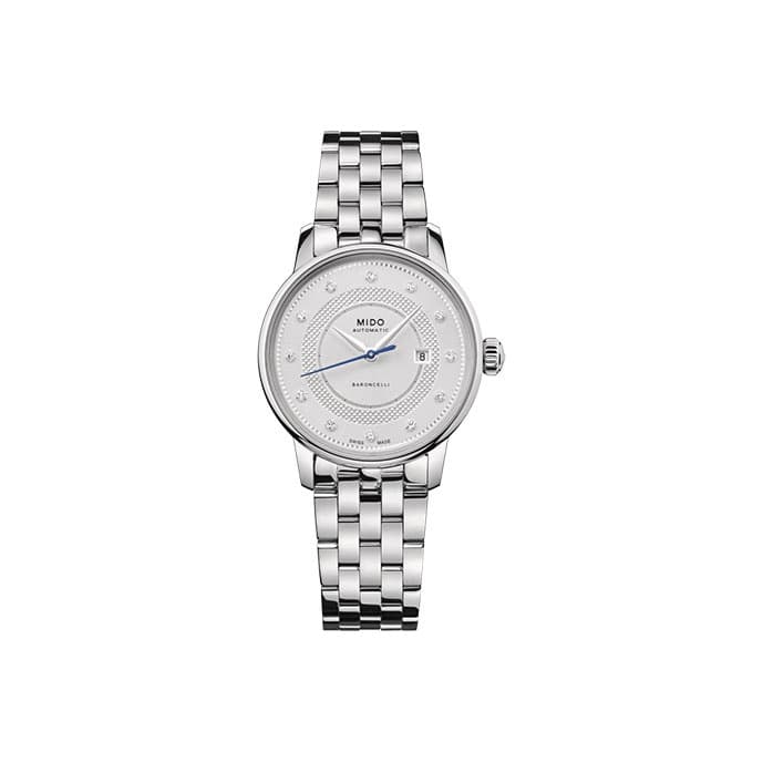 MIDO Baroncelli Automatic Mechanical Movement Watch 30mm Silver Dial M037.207.11.036.01
