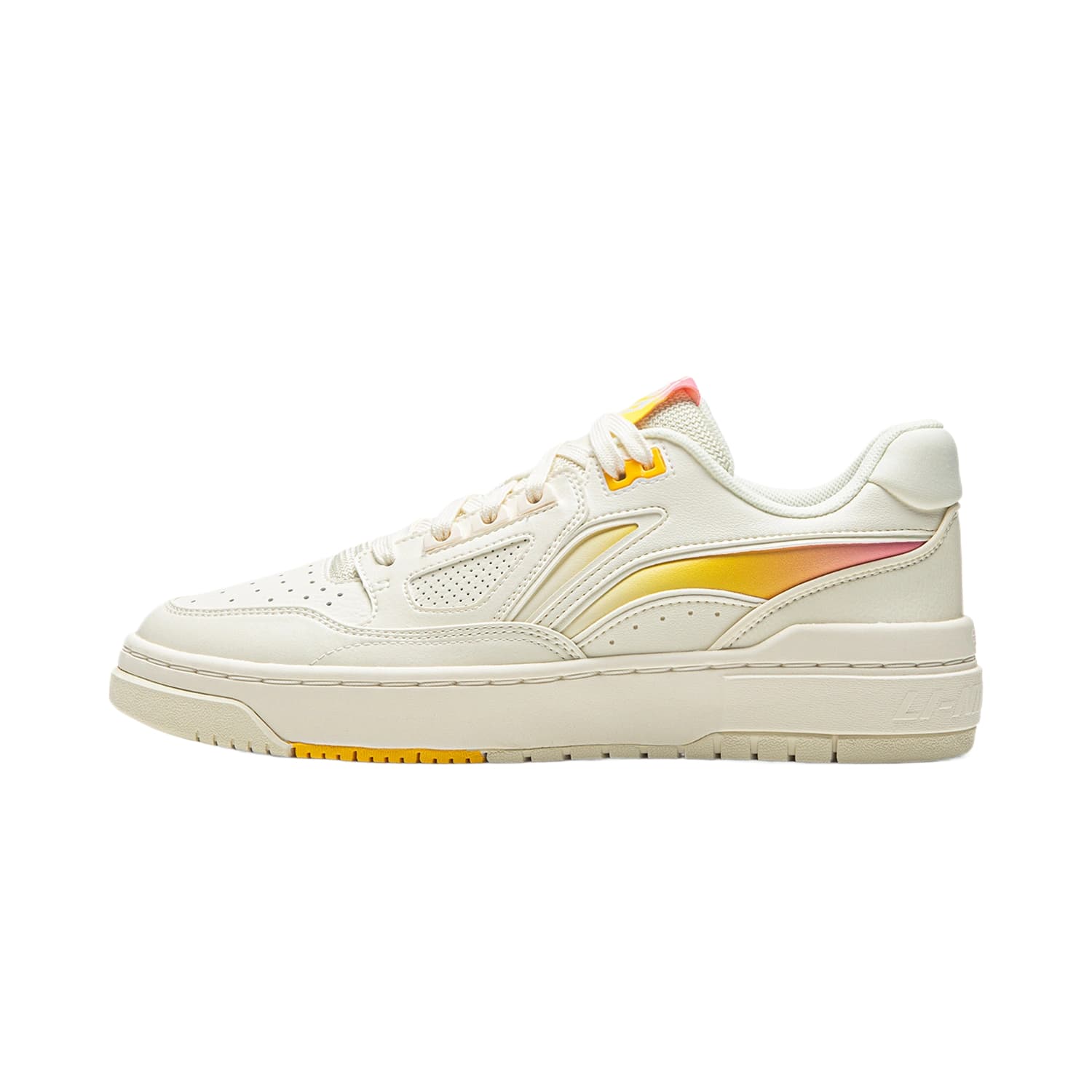 LiNing Lowtop Ecru/Neon Mango Yellow/Fluorescent Rose Pink