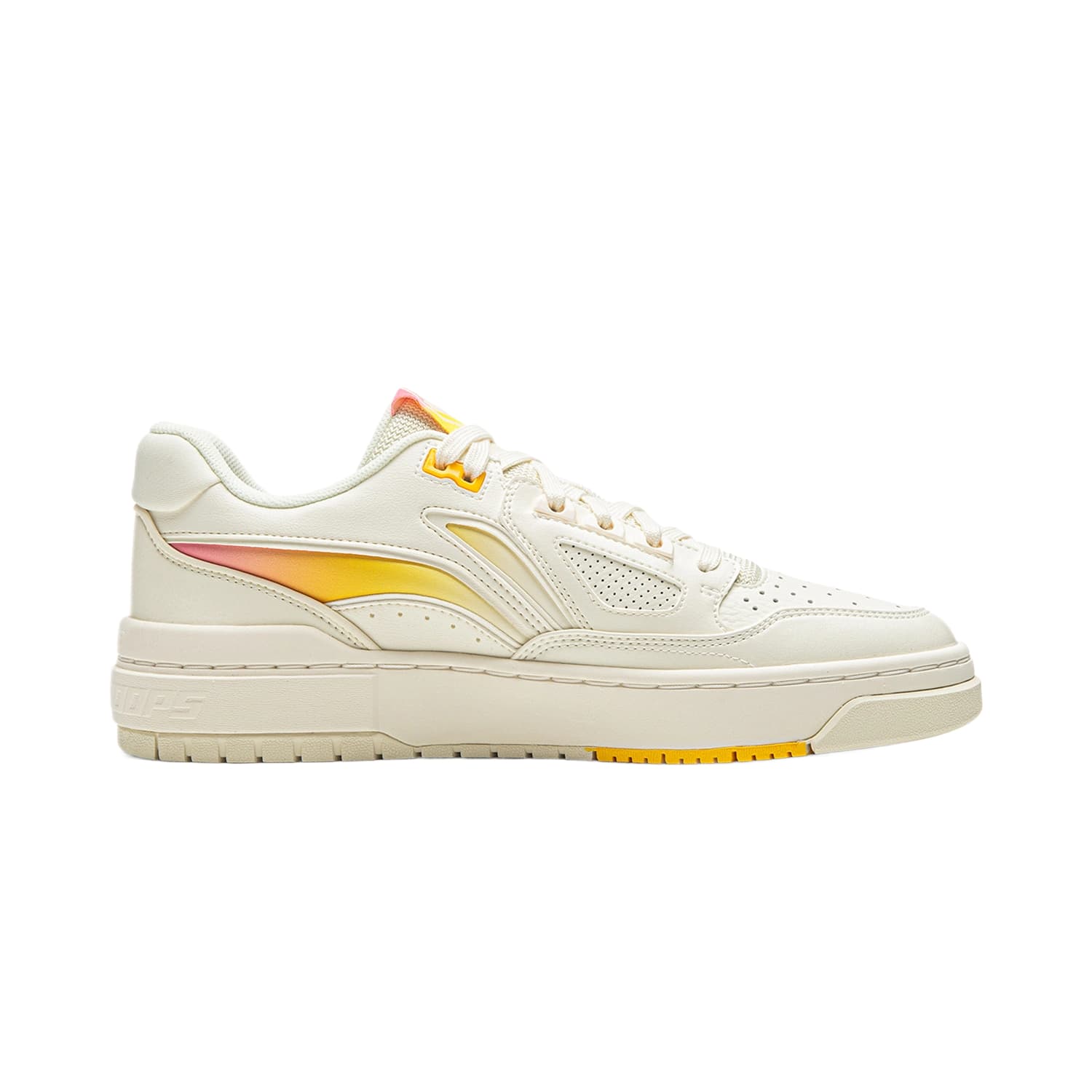 LiNing Lowtop Ecru/Neon Mango Yellow/Fluorescent Rose Pink