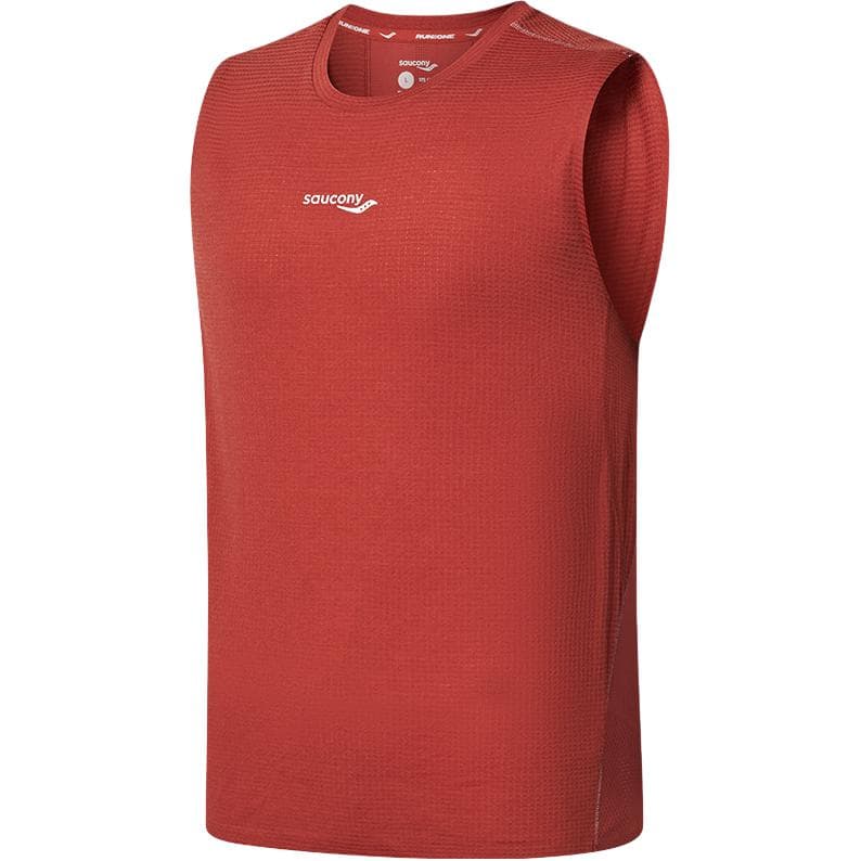 Saucony Sleeveless Sports Shirts Straight Fit Entropy Red