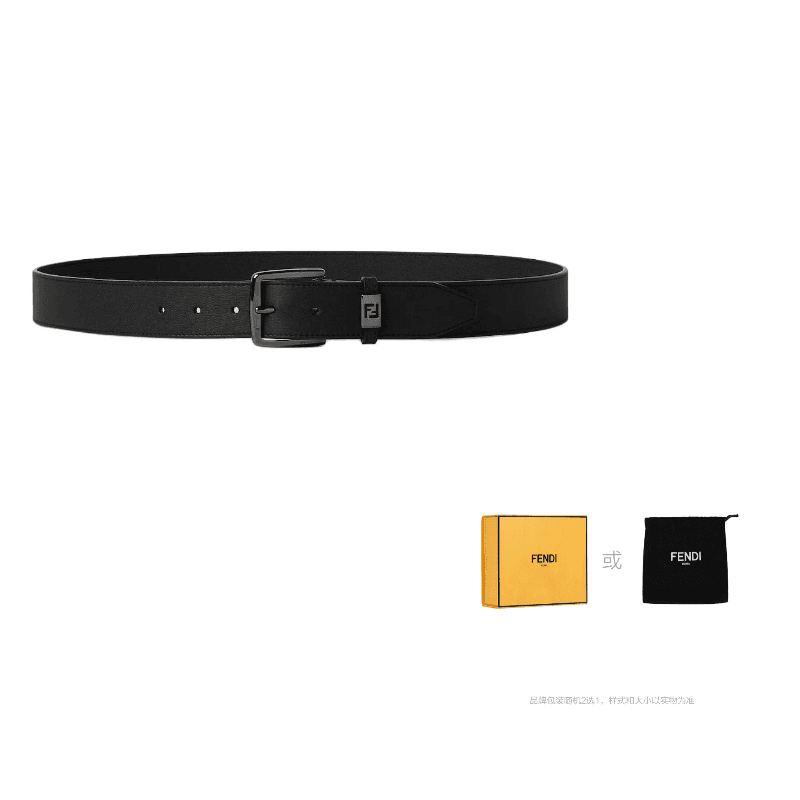 FENDI Cow Black Width 3.5cm