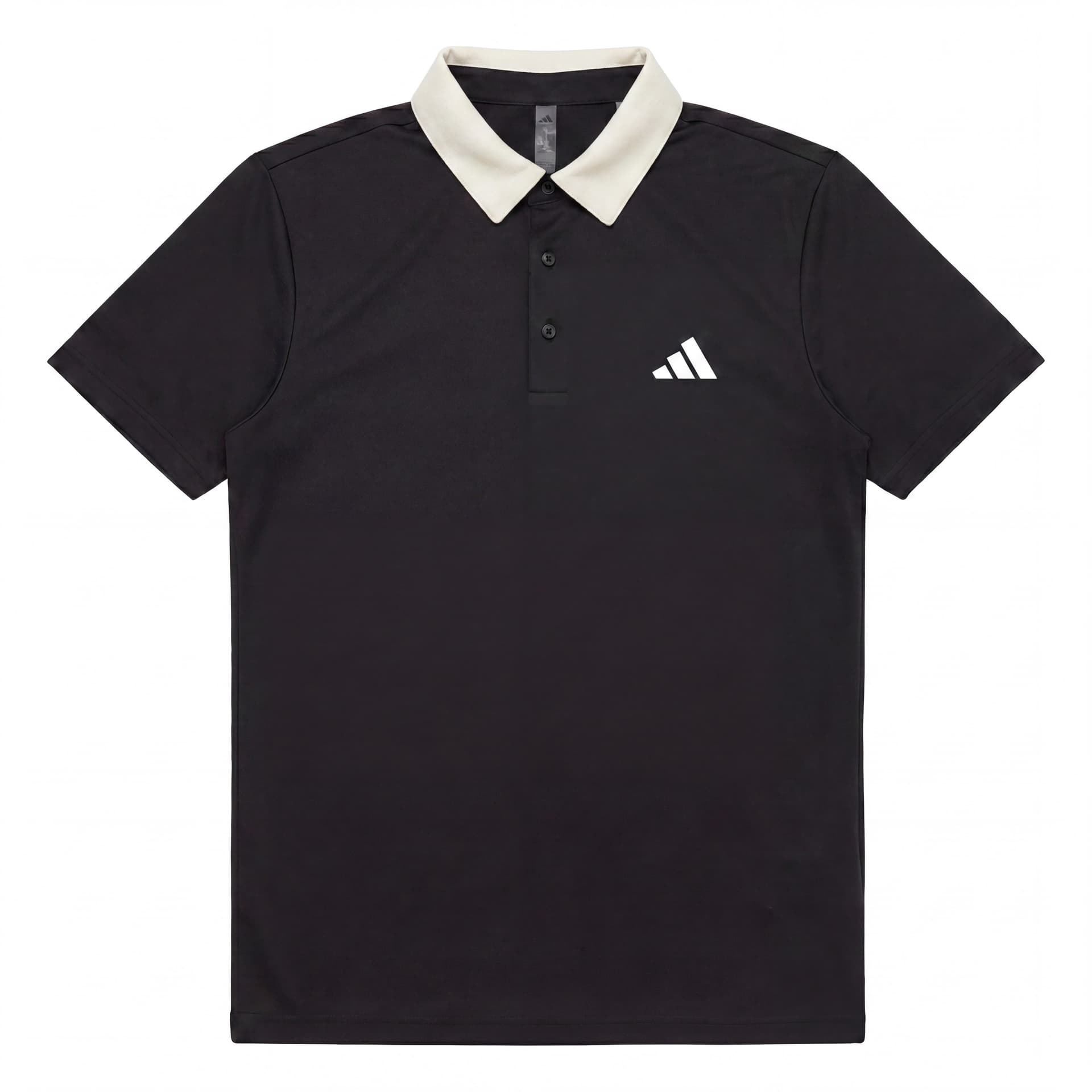 Adidas MUST HAVES Polo Shirts Black Polo Collar Moderate Straight Fit