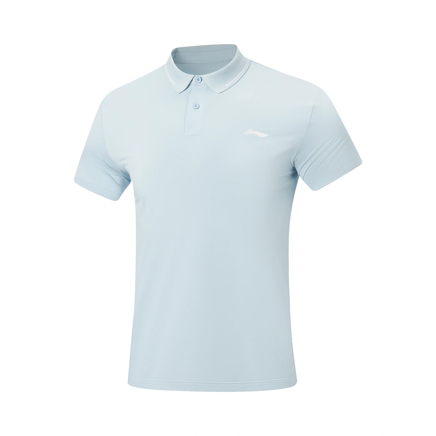 LiNing Fitness Series Polo Shirts First Frost Blue Polo Collar Moderate