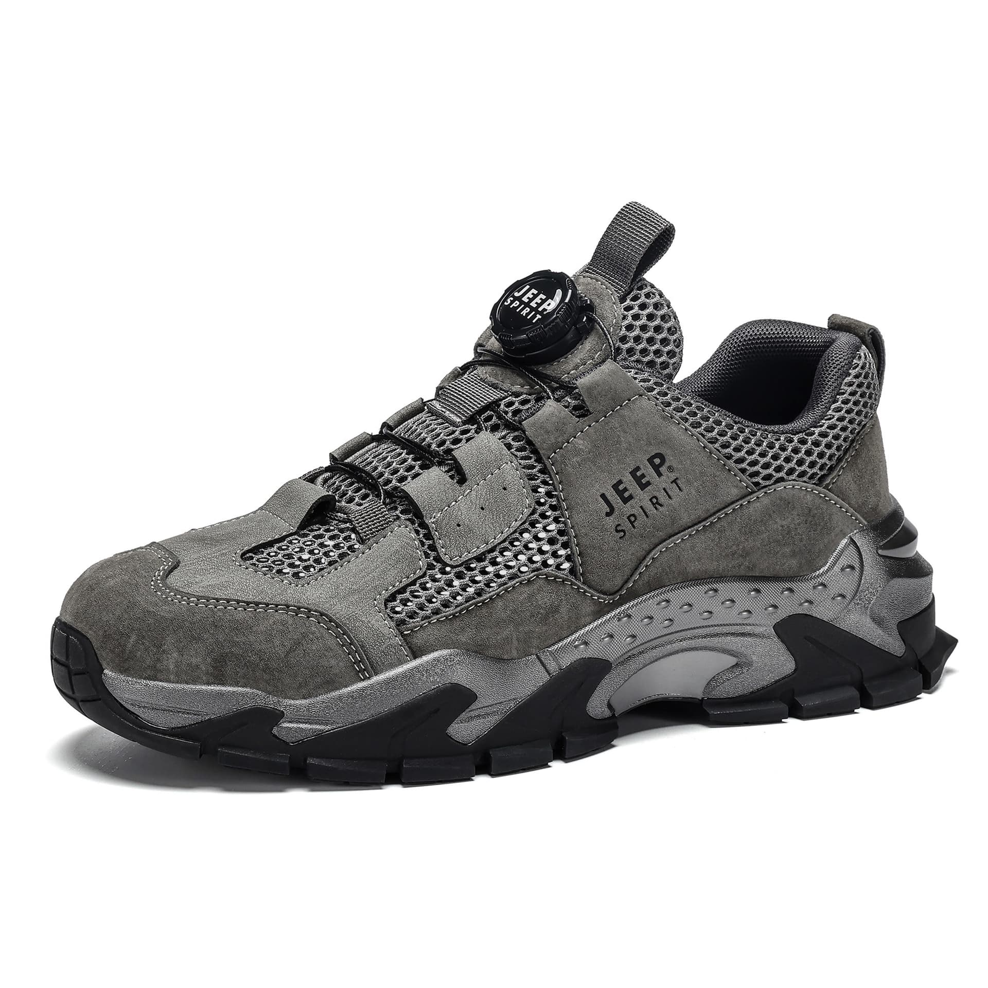 JEEP SPIRIT Black Myth Breathable Height Increasing Chunky Ancient City Gray