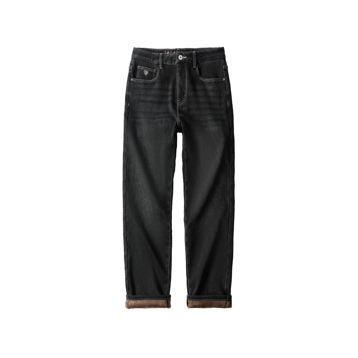 HLA If The Heart Belongs, It Is Collection Jeans Black Denim Gradient (Deep) L6 Thickened Straight Fit