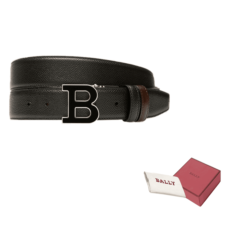 BALLY Cow Black Width 3.5cm Black