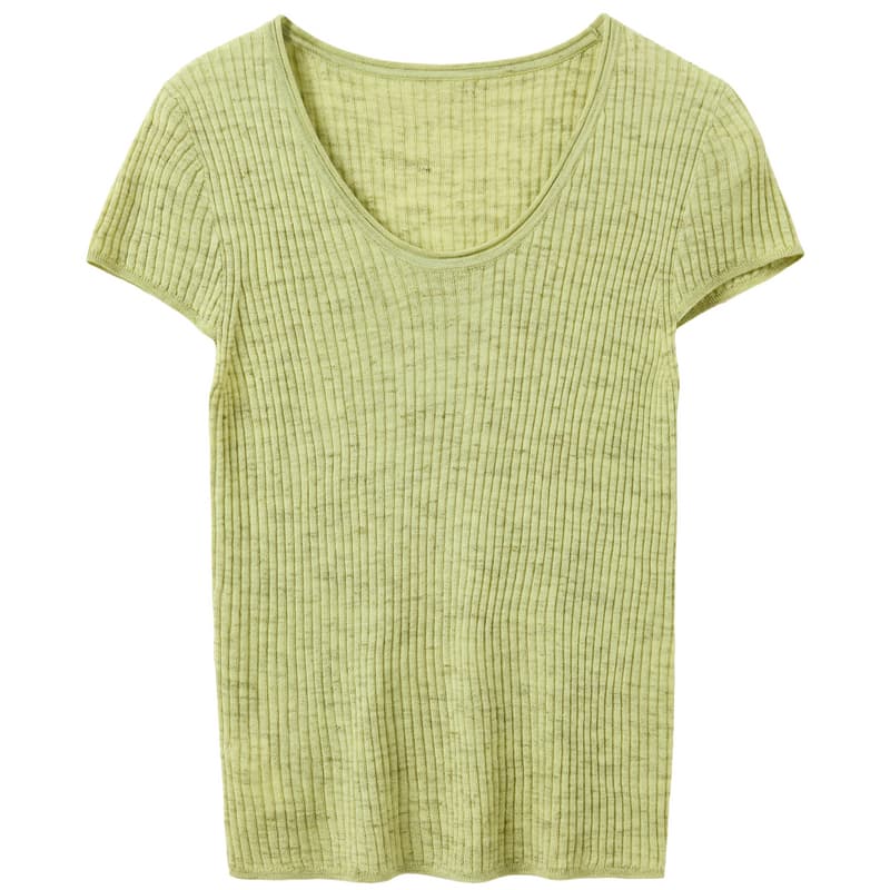 3COLOUR Knitwear Pea Green Thin Nippedin Waist