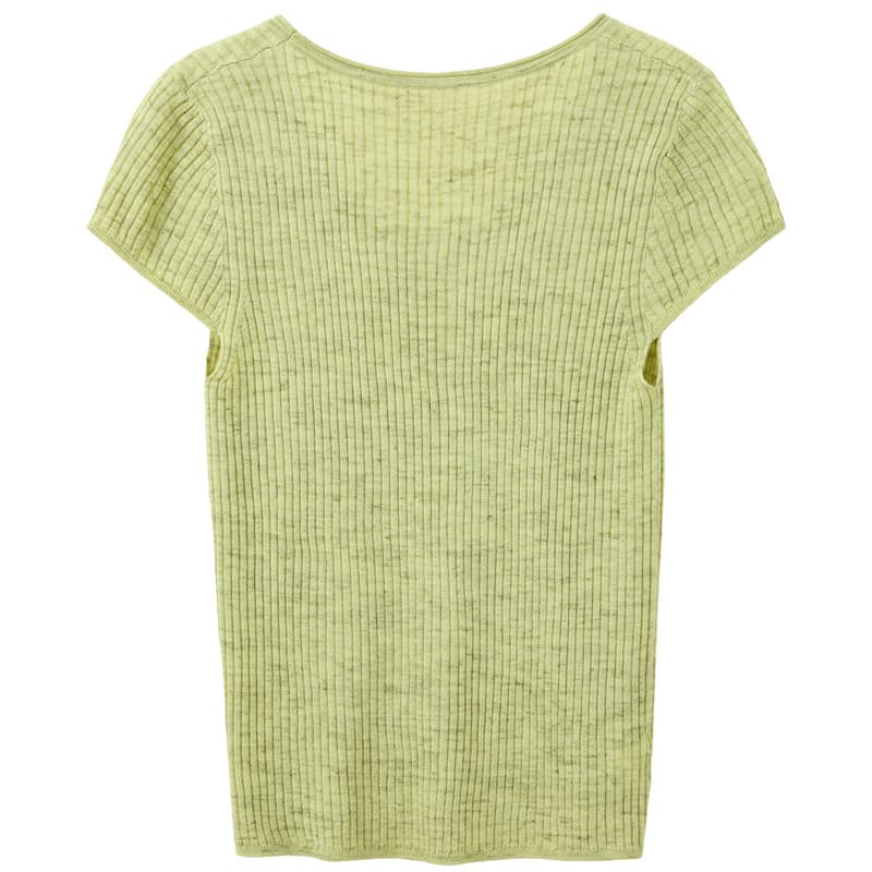 3COLOUR Knitwear Pea Green Thin Nippedin Waist