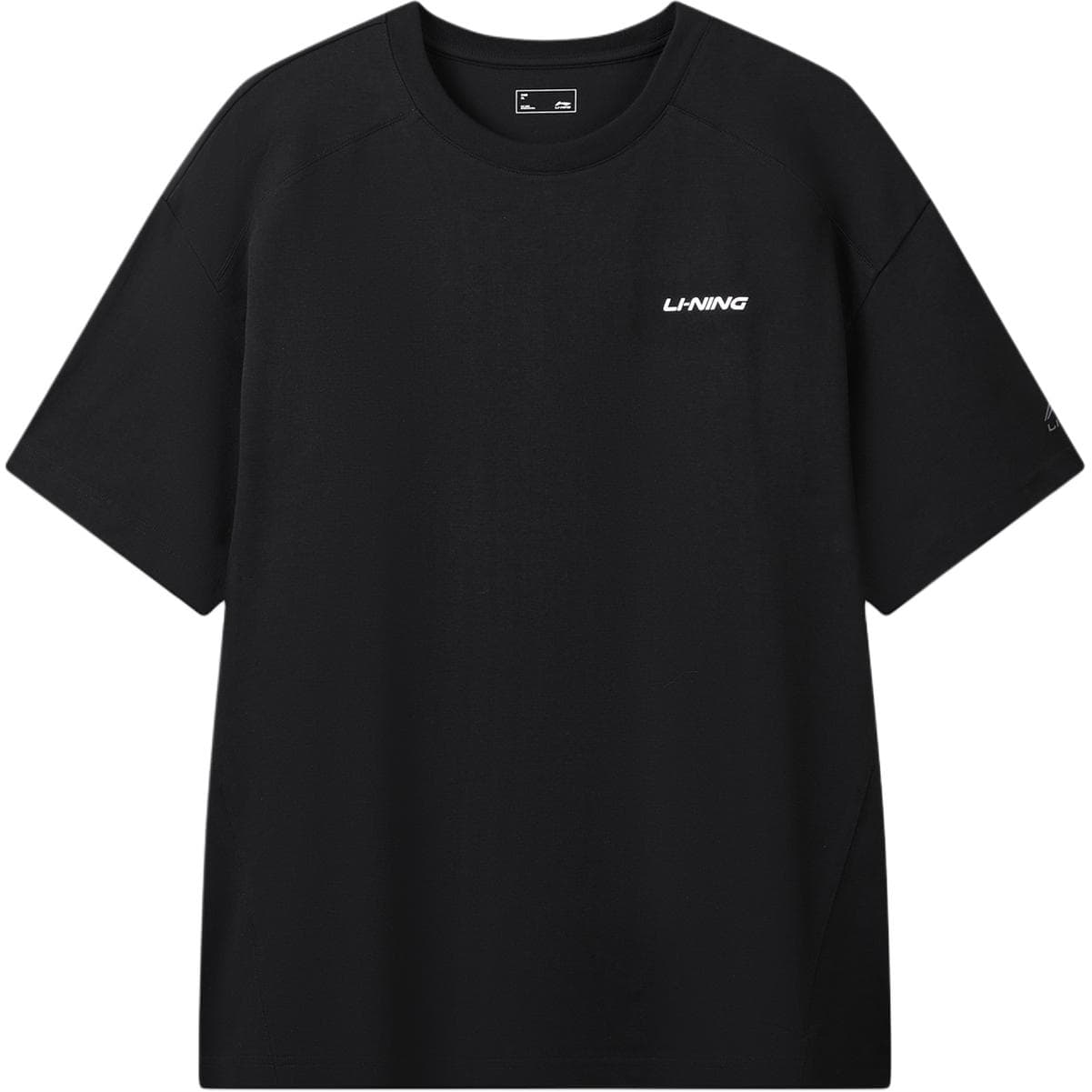 LiNing Sports Life Collection TShirts Black Crew Neck Moderate Straight Fit