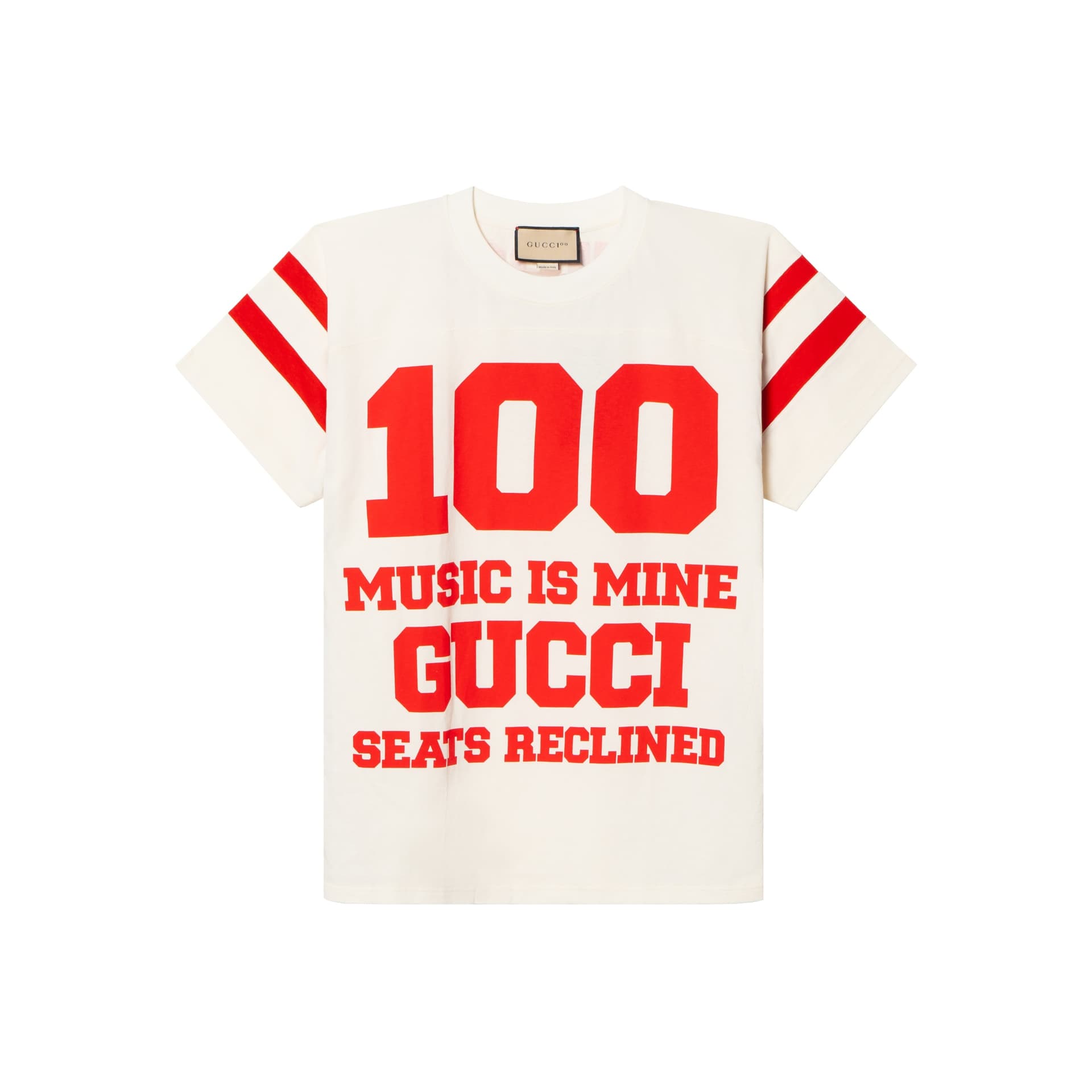 GUCCI Short Sleeve T shirt White Red