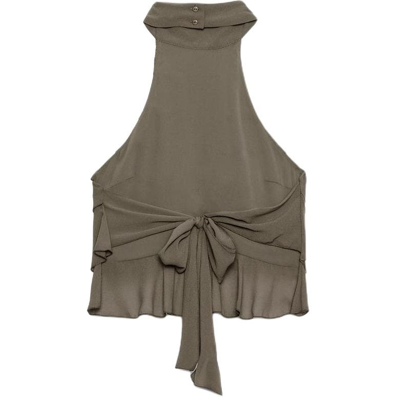 ZARA Tank Tops Light Khaki