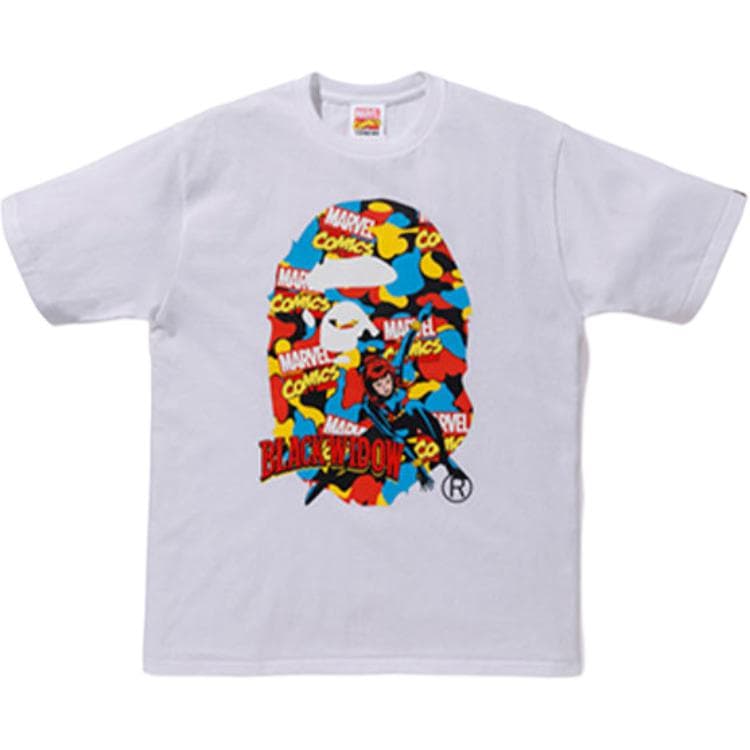 Bape X Marvel Comics Camo Back Widow Tee M