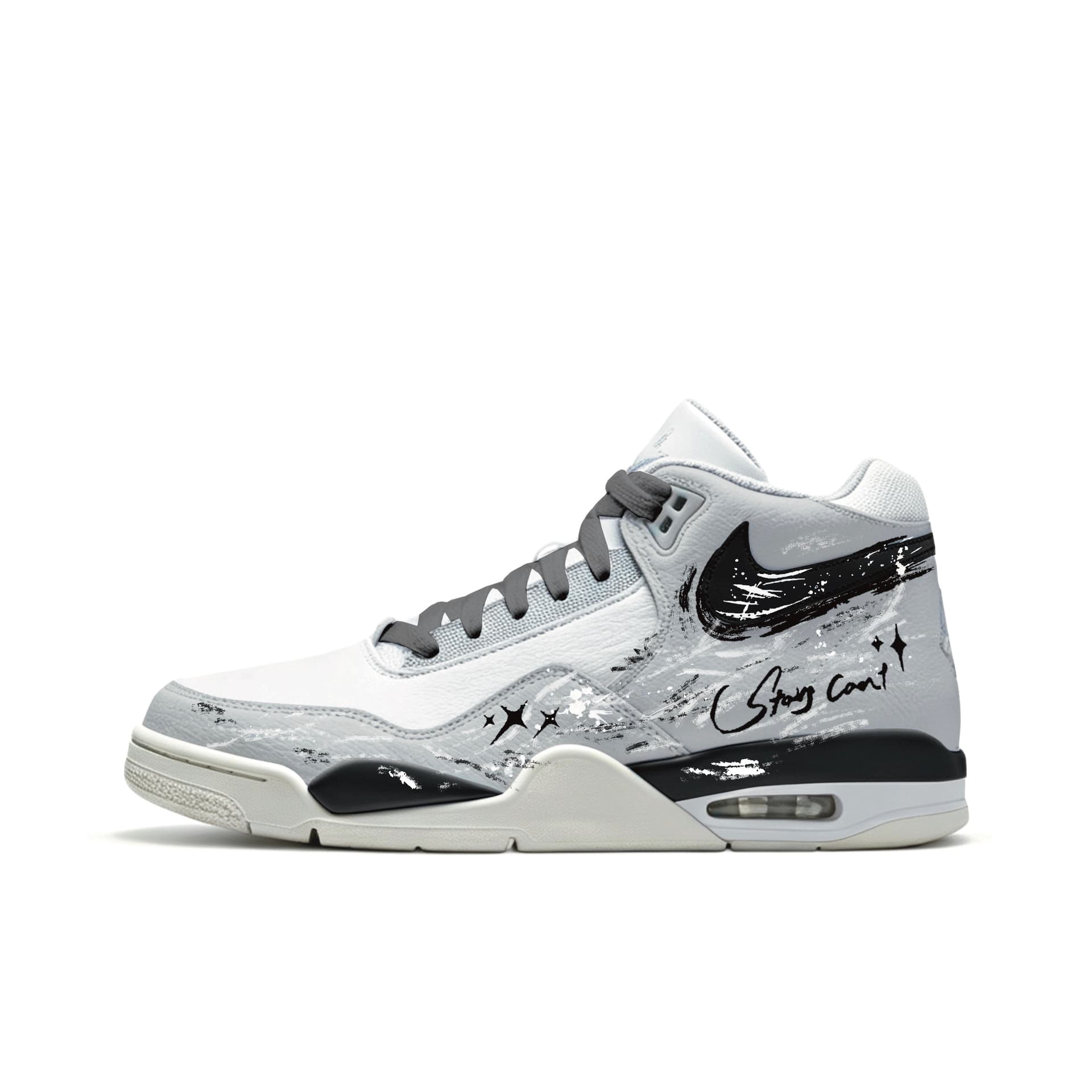 Nike Flight Legacy Midtop Black White Gray
