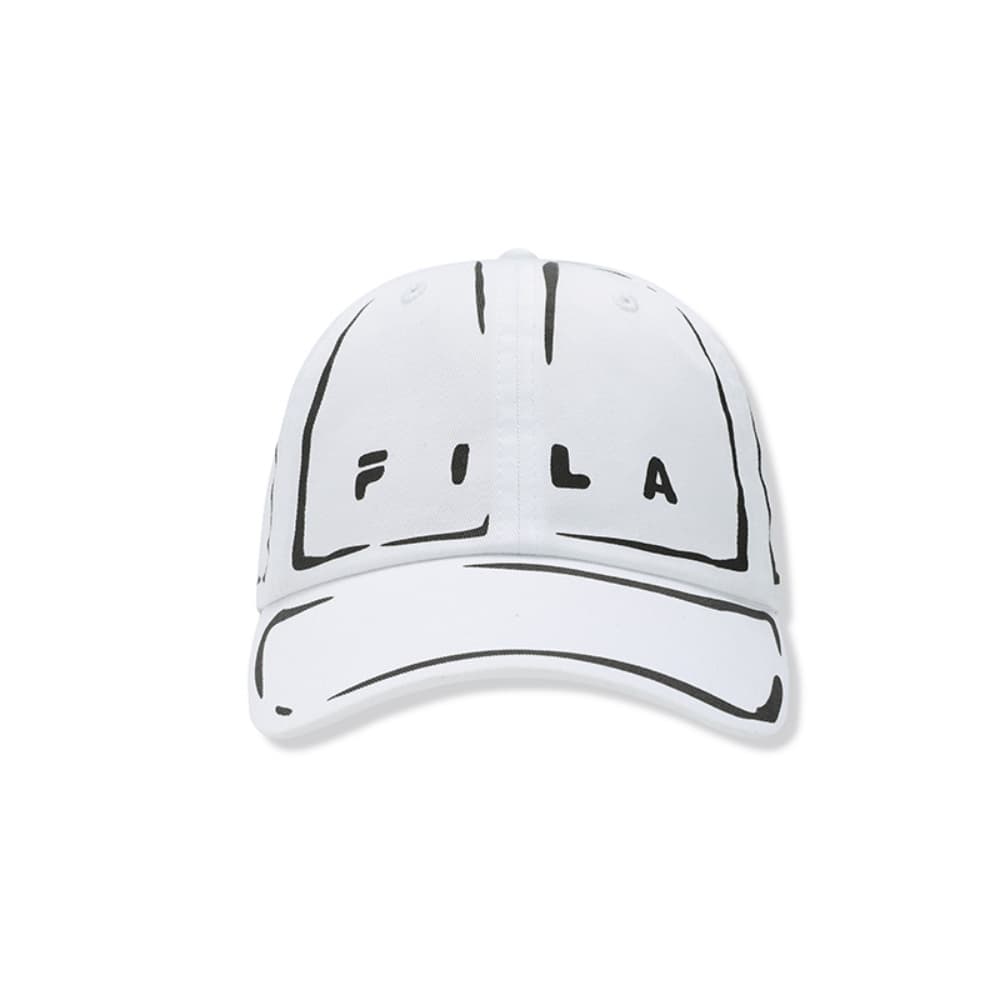 FILA x Joshua Vides ORIGINALE Cotton Baseball Caps Standard White