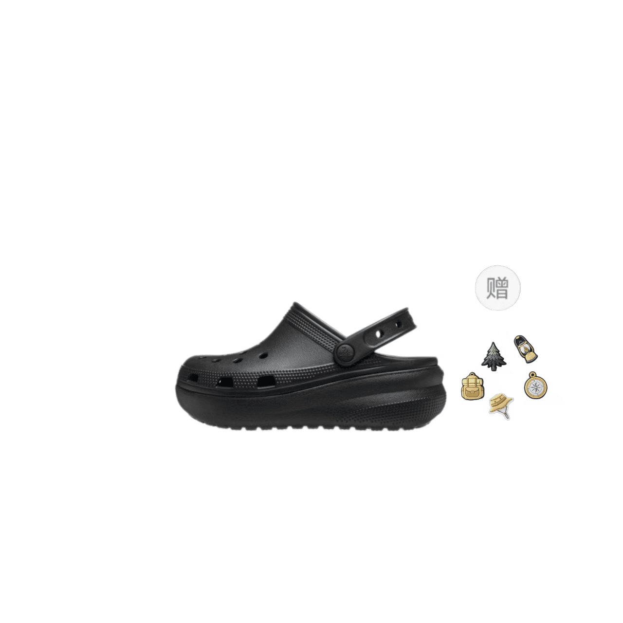 Crocs Classic Clog Height Increasing Sandal Black Kids'