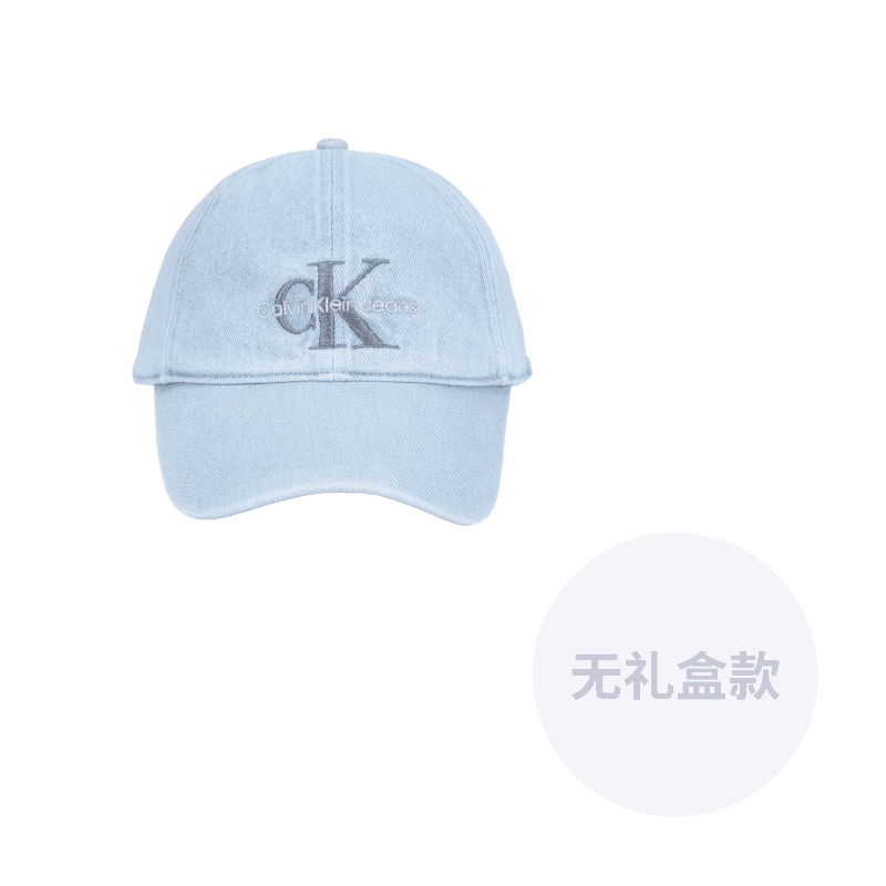 CALVIN KLEIN Cotton Baseball Caps Denim Light Blue Light Blue