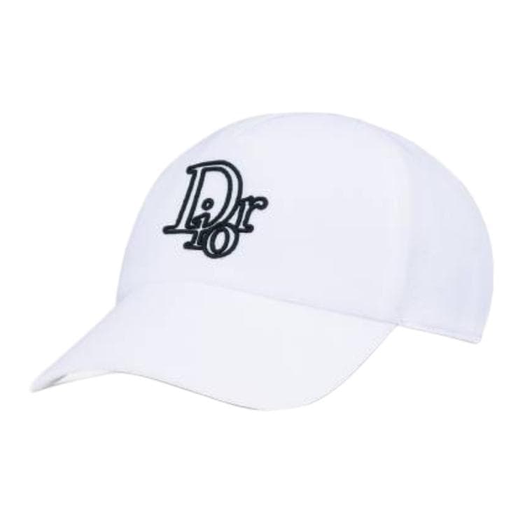 DIOR Homme Logo Embroidered Baseball Cap White