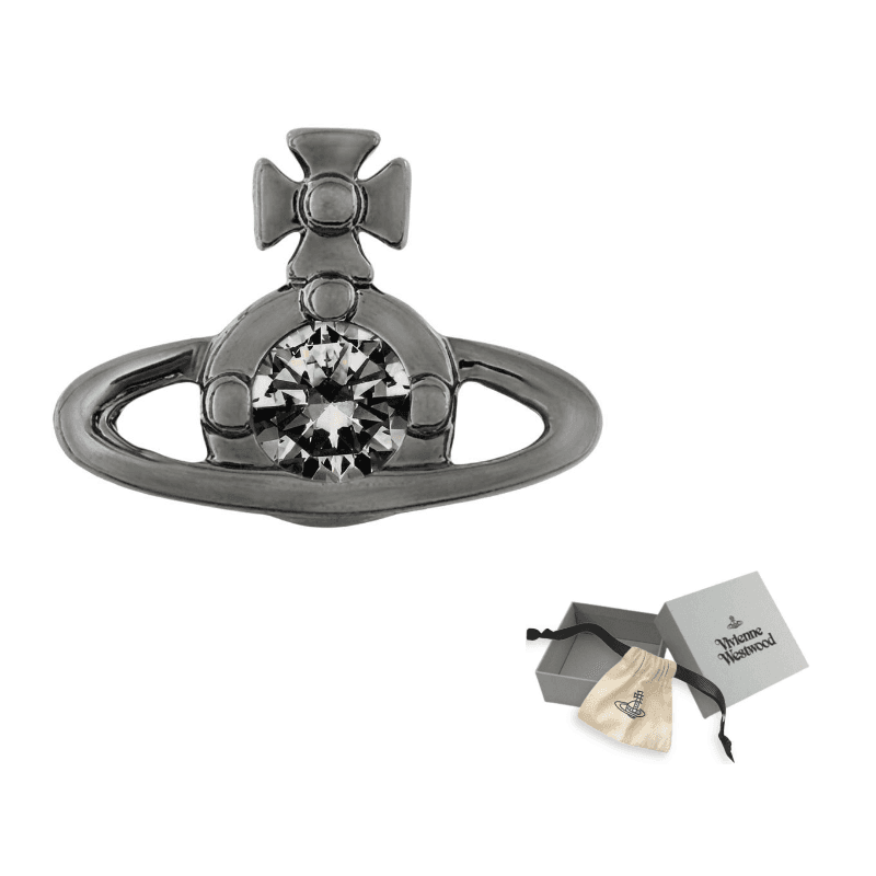 Vivienne Westwood Stud Earrings Rutenium Black