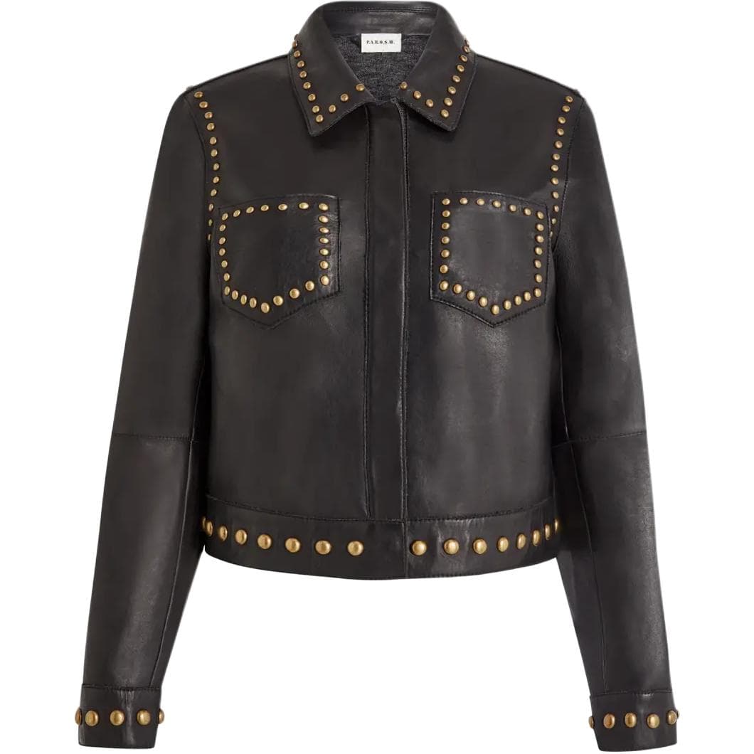 PAROSH Jackets Dark Brown Lapel Moderate Dark Brown