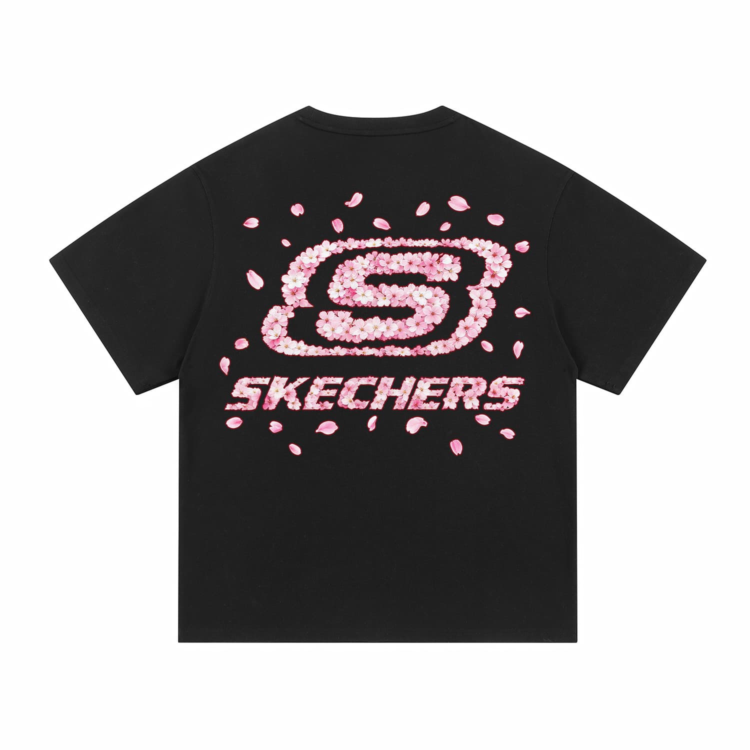 Skechers T Shirts Crew Neck Moderate Other Black