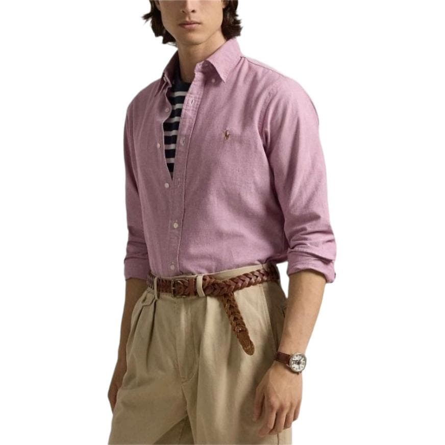 Polo Ralph Lauren Shirts Pink Lapel Moderate Pink