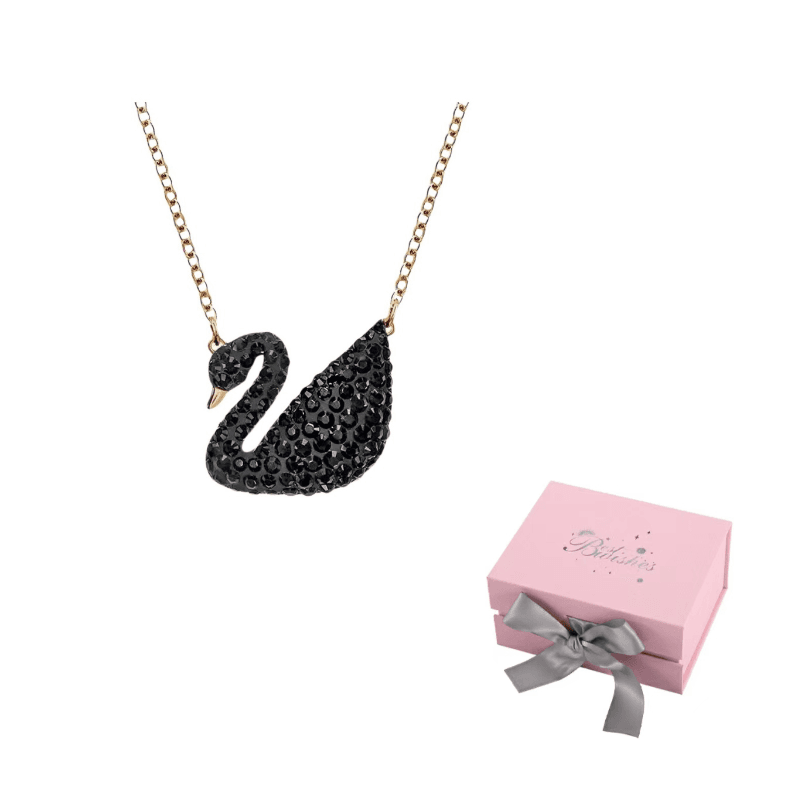 Swarovski Swan Necklaces Black
