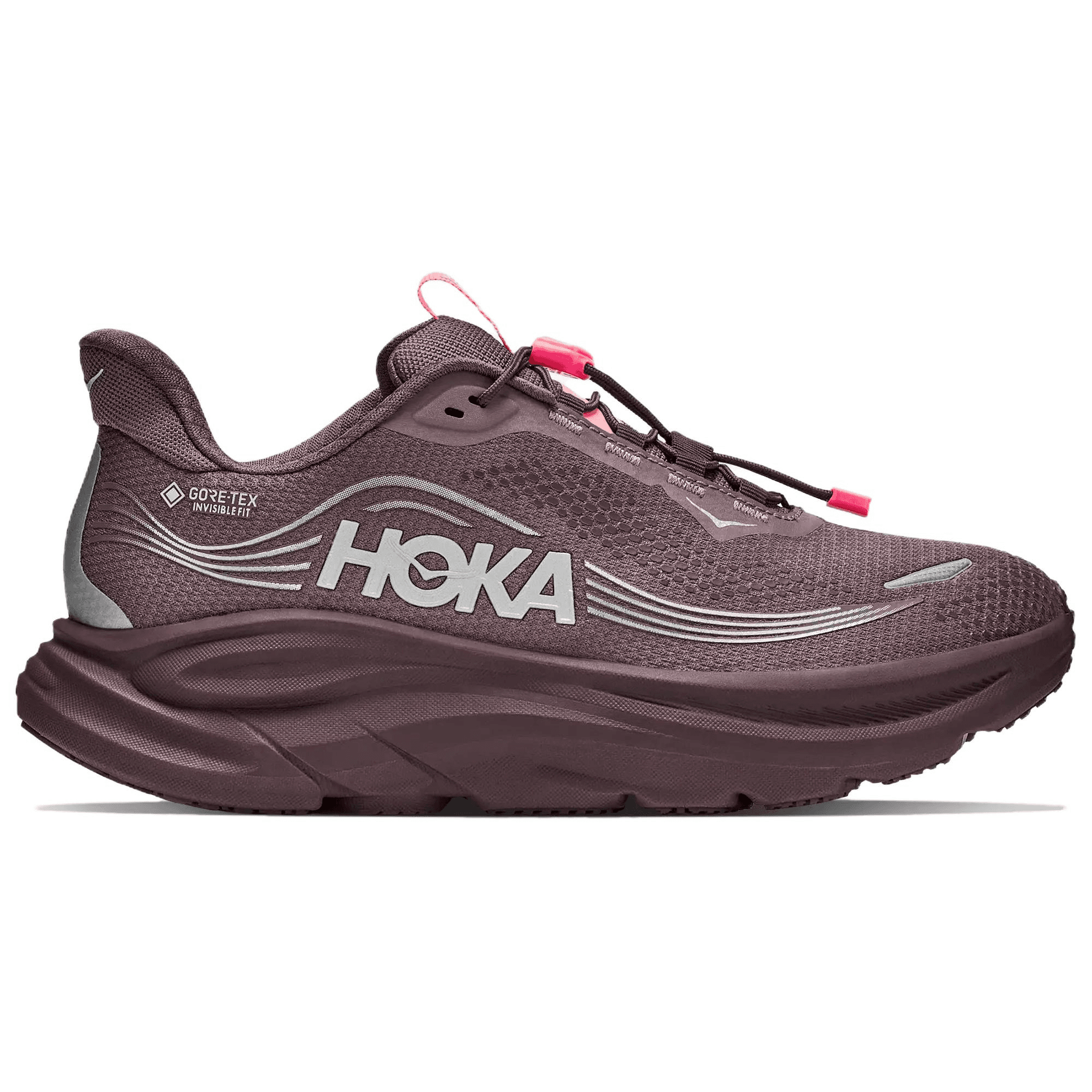 HOKA ONE ONE CLIFTON 11 Lowtop Smoke Crystal/Dark Purple Red