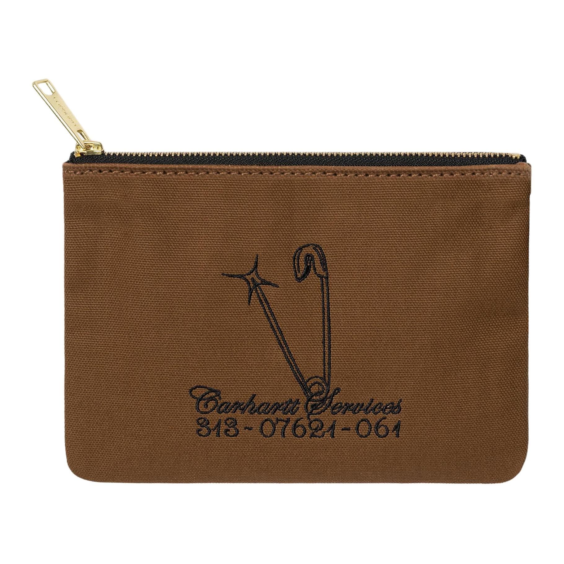 Carhartt WIP Canvas Coin Purse, Clutch Brown Brown