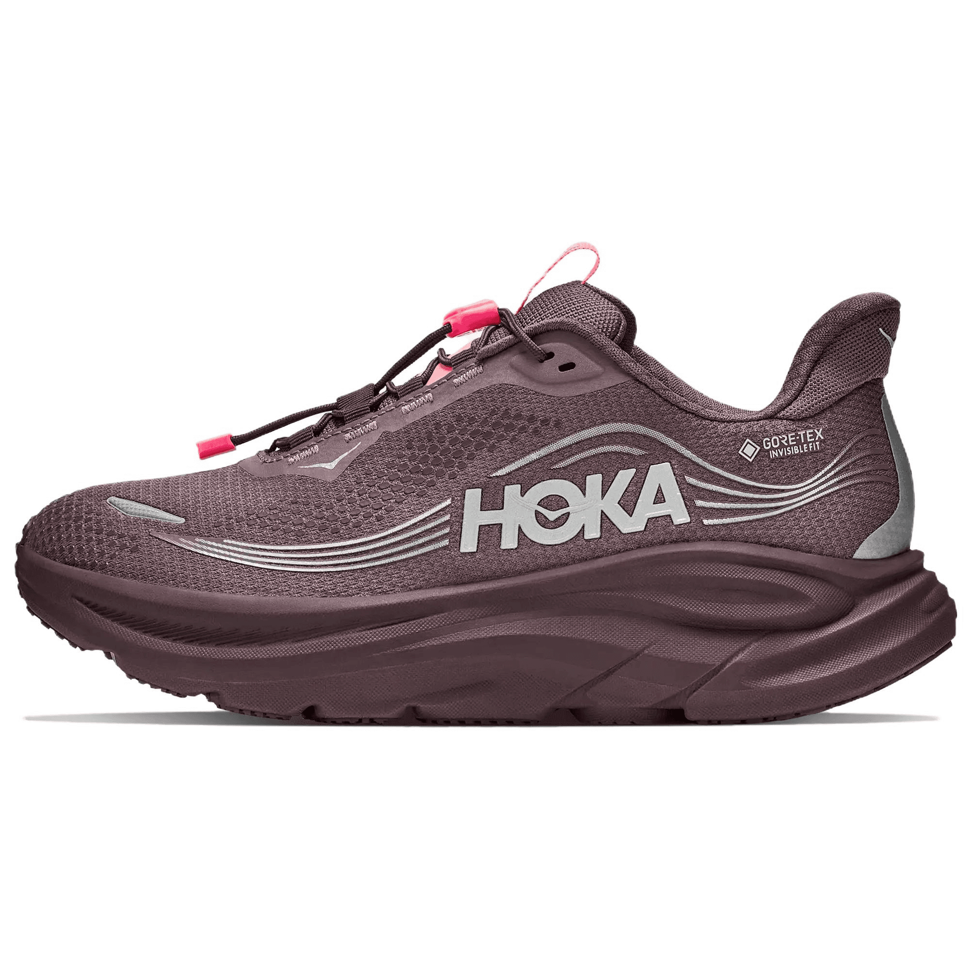 HOKA ONE ONE CLIFTON 11 Lowtop Smoke Crystal/Dark Purple Red