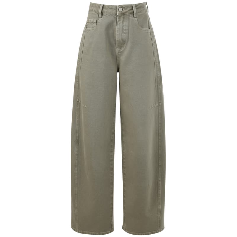 3COLOUR Jeans Khaki Moderate Wide Leg