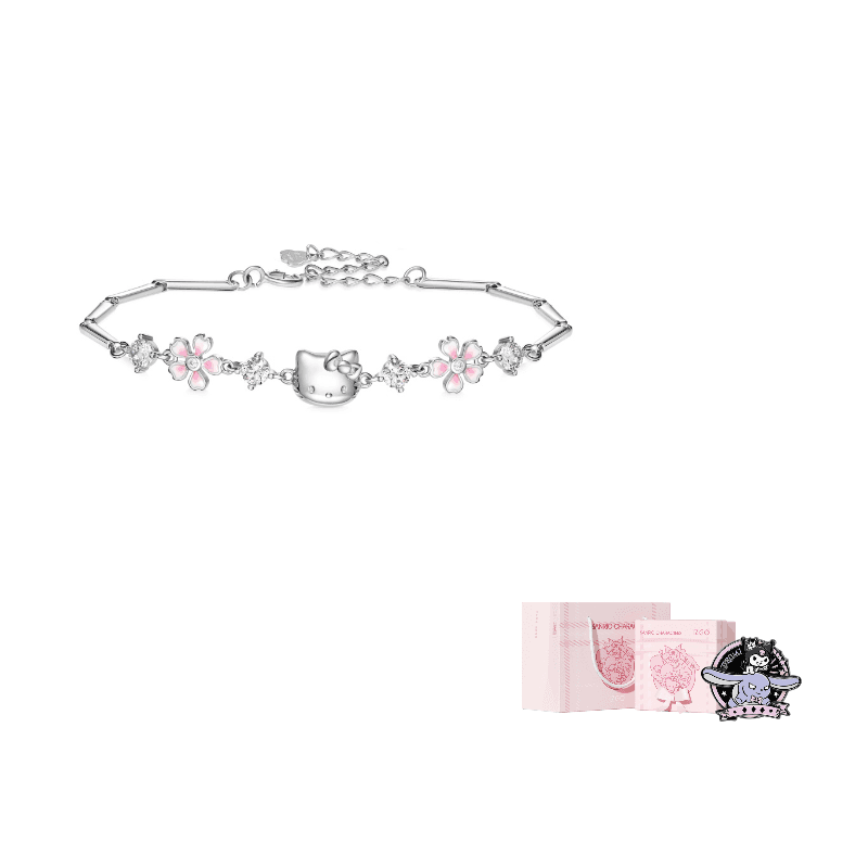 TIDECOLOR Synthetic Cubic Zirconia Lucky Bracelet Pink