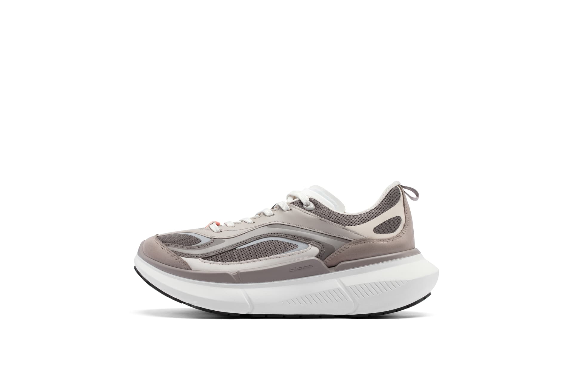 Ecco Biom 2.2 MAX Lowtop Gray Beige White Color Block With Orange Detail