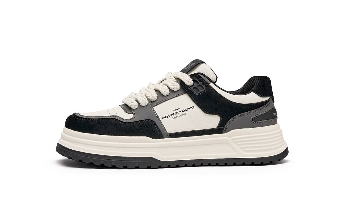 HLA Power Young Skate Lowtop White Brown/Black White