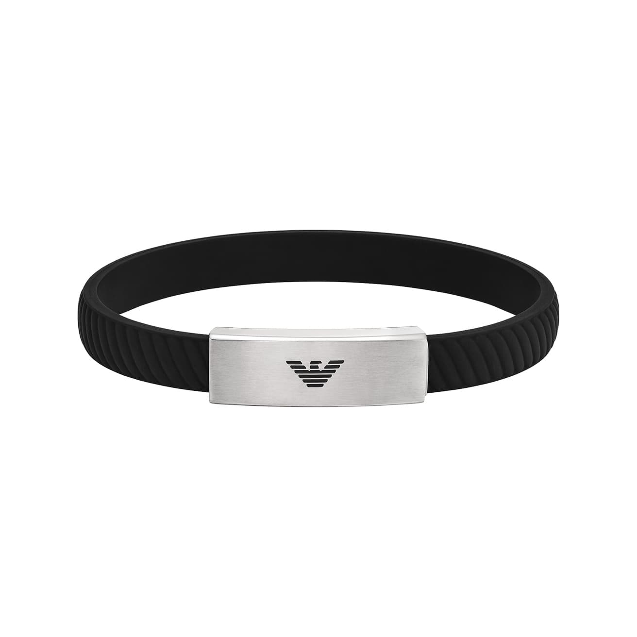 EMPORIO ARMANI Stainless Steel Id Bracelet Black