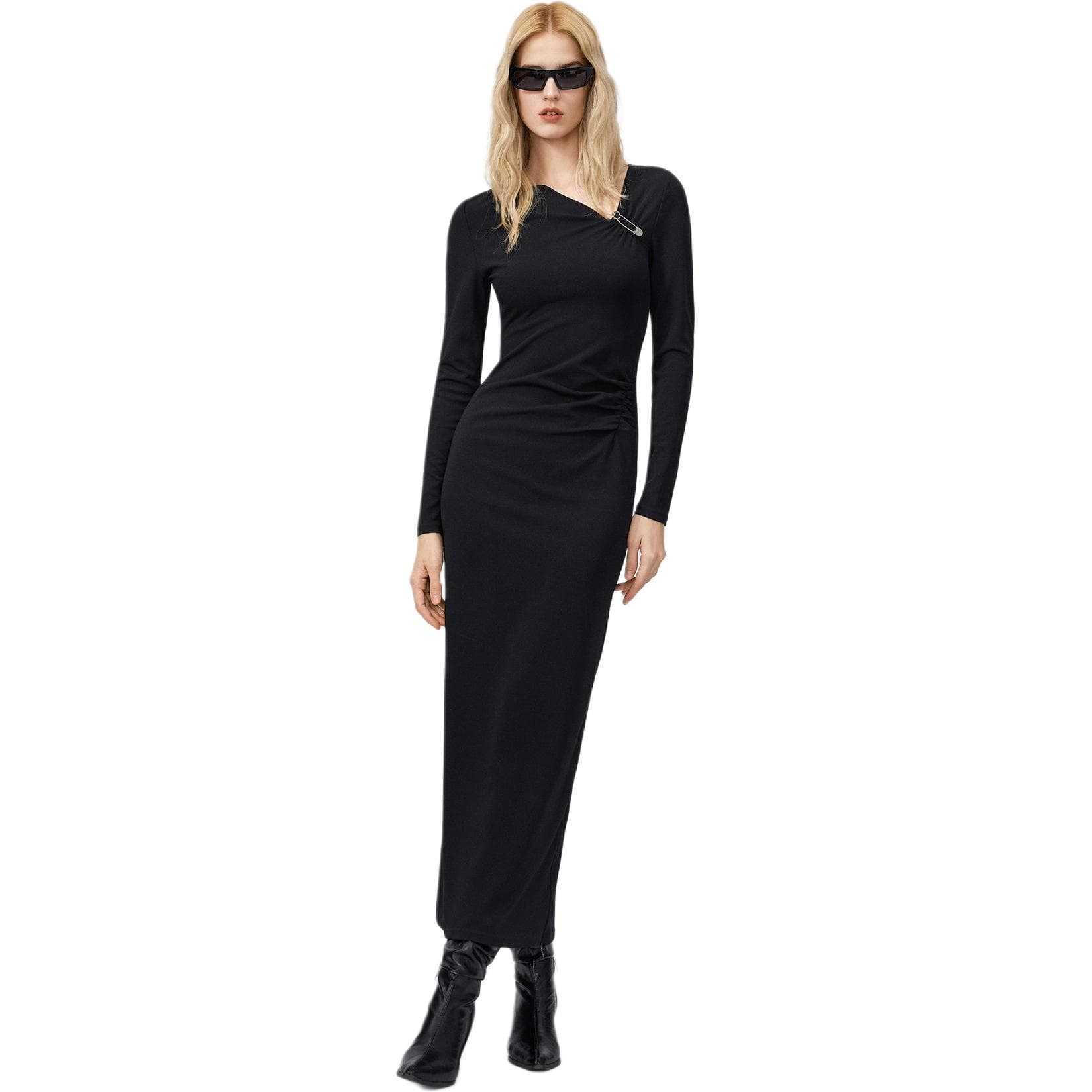 PINKO LongSleeved Black Moderate Long Skirt