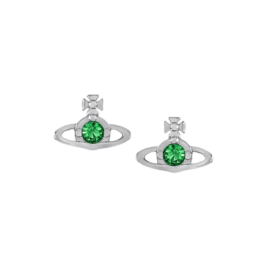 Vivienne Westwood Brass Earrings Silver/Green Silver/Green