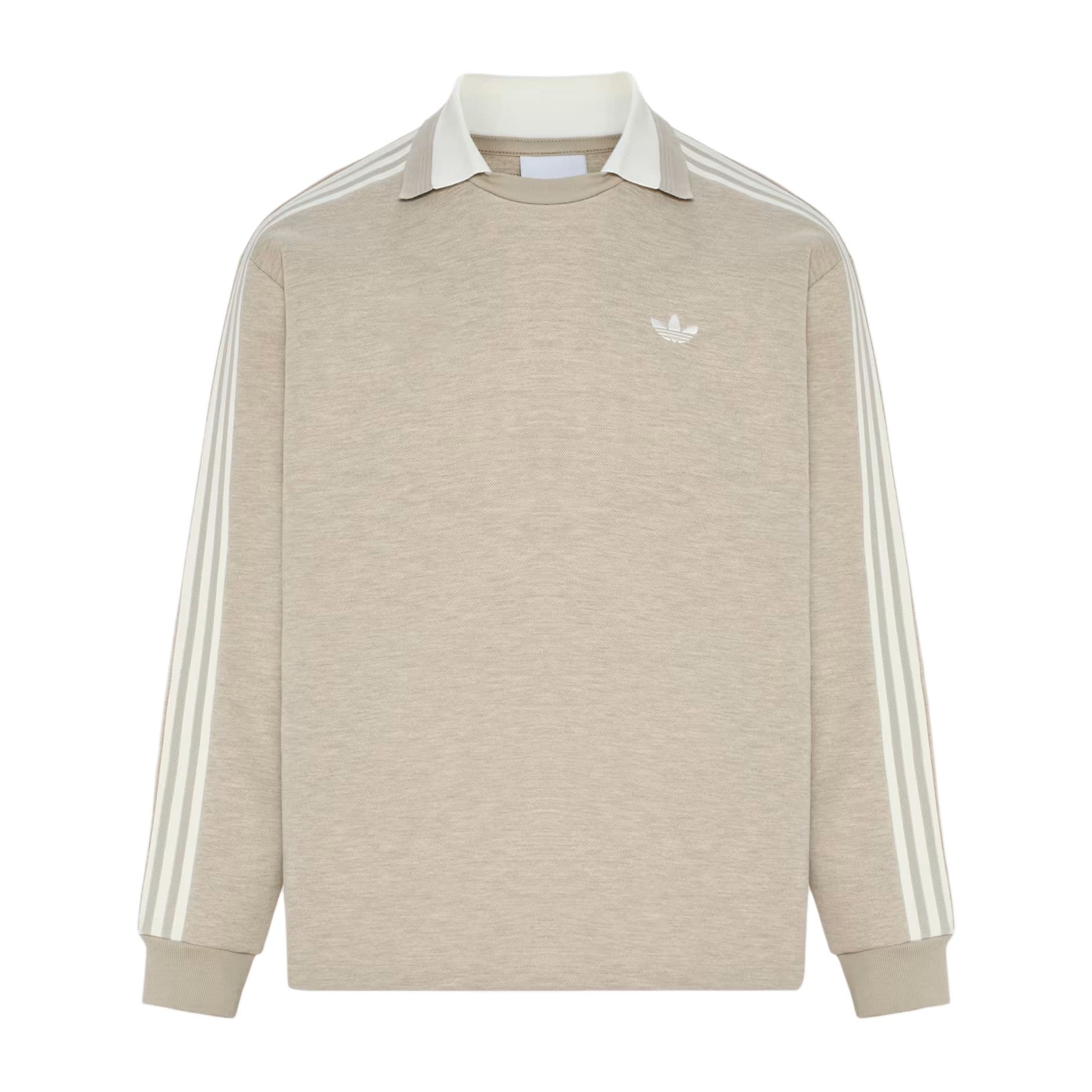 Adidas Originals RUGBY Polo Shirts Taupe Lapel Moderate