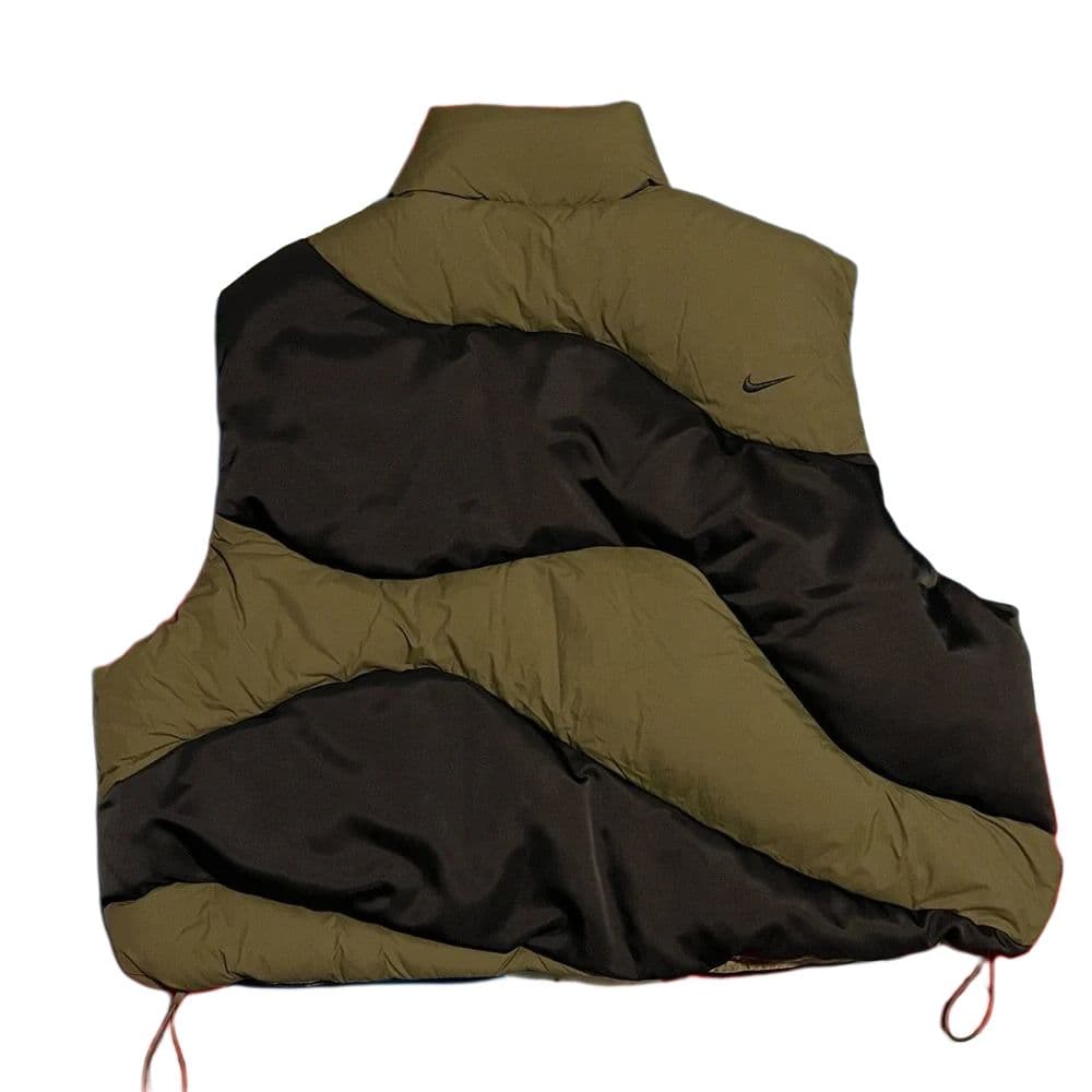 Nike Swoosh Vests Olive Green Stand Collar Moderate Other