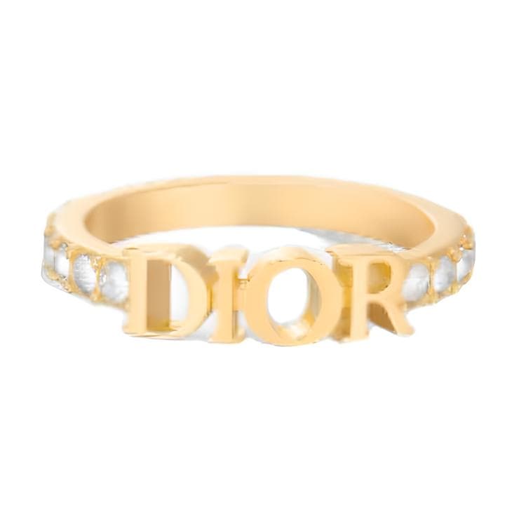 DIOR Metal Rings Gold/White