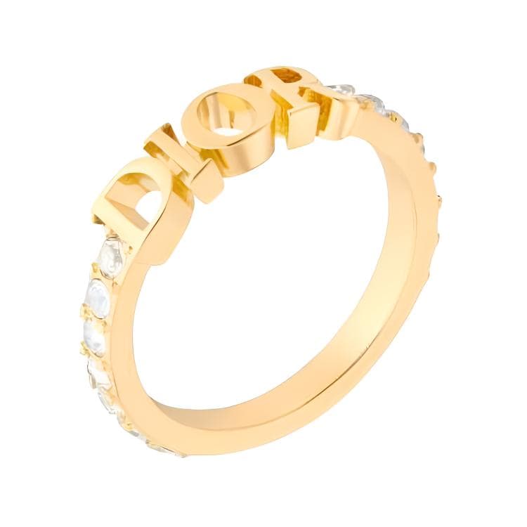 DIOR Metal Rings Gold/White