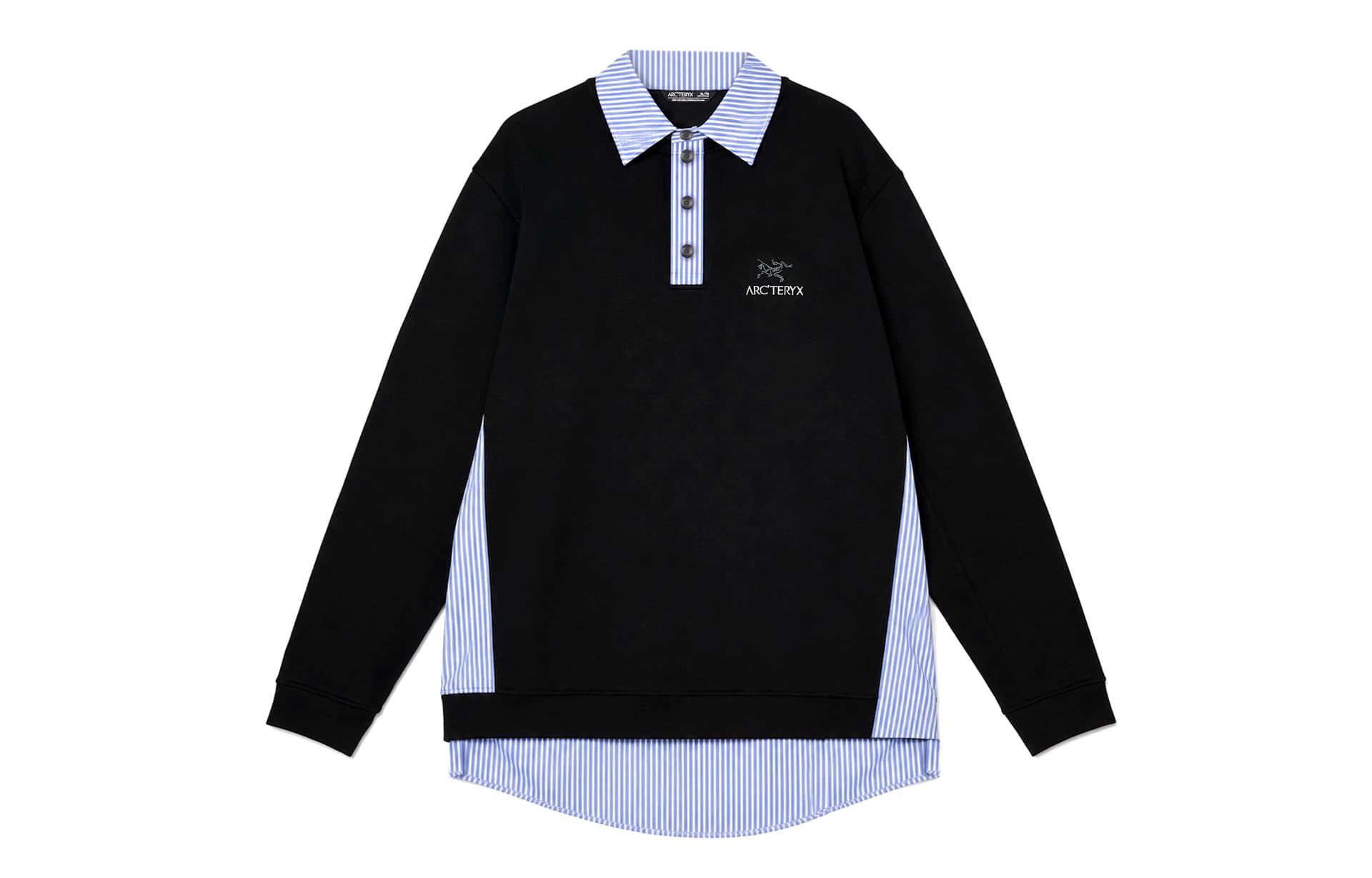 Arcteryx EMBLEM Sweatshirts Morning Light DawnBlack Blue Polo Collar Moderate