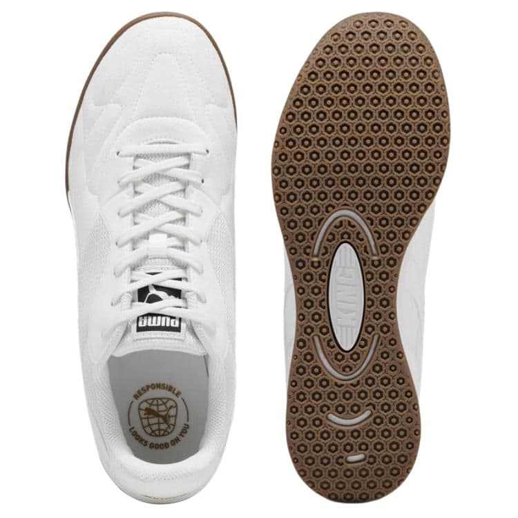 PUMA KING Comfortable Lightweight Grassland AbrasionResistant Soccer White