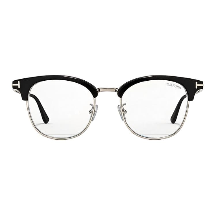 TOM FORD Plate Metal Square Prescription Black