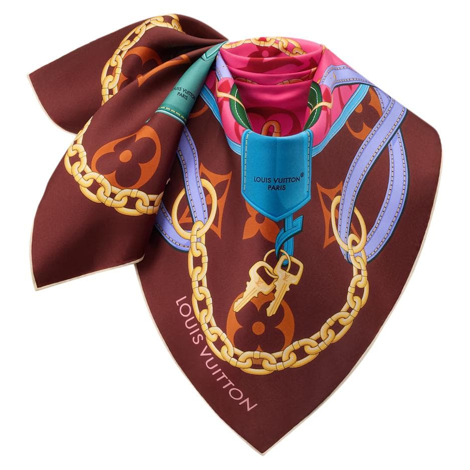 LOUIS VUITTON Silk Brown
