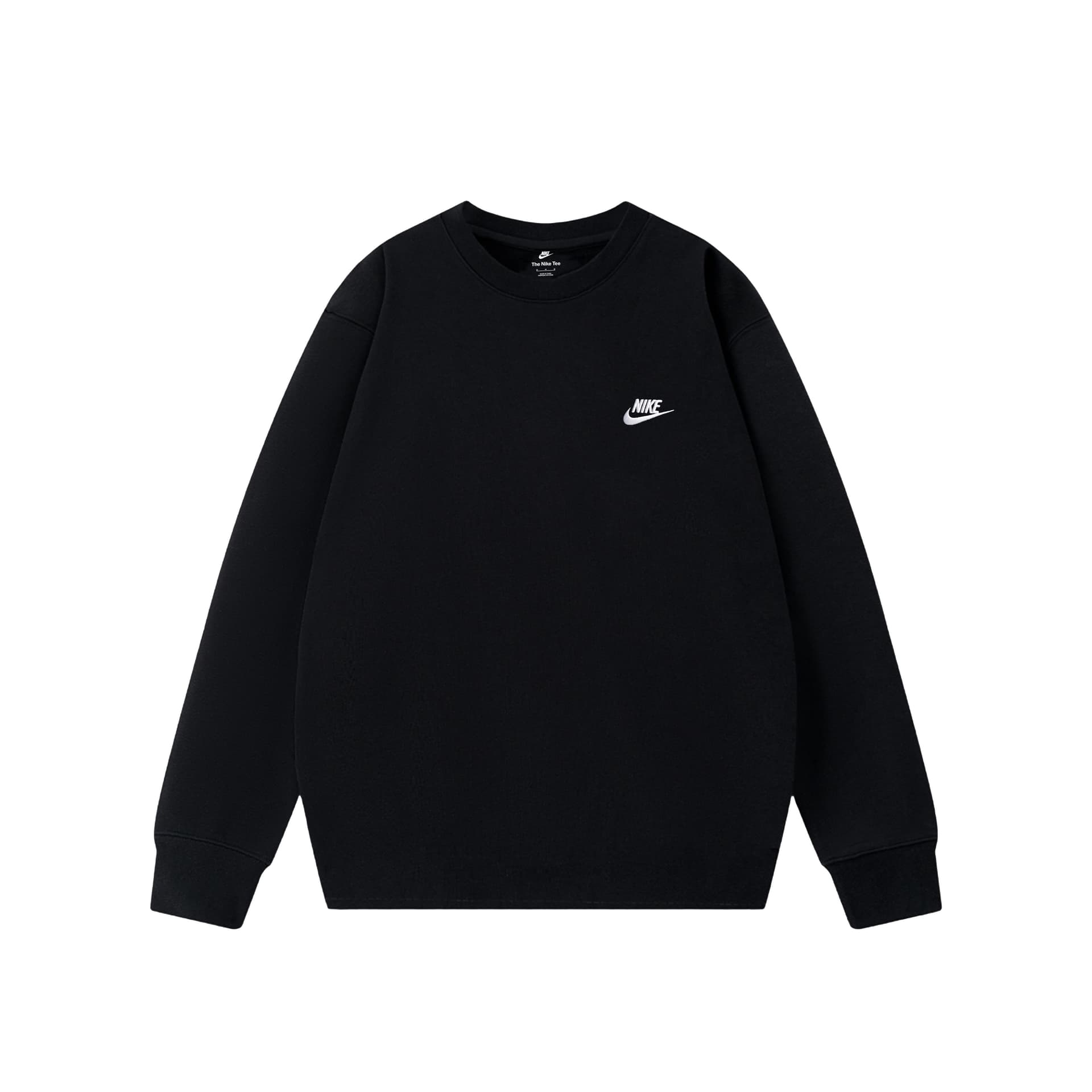Nike Sweatshirts Black Crew Neck Moderate Straight Fit