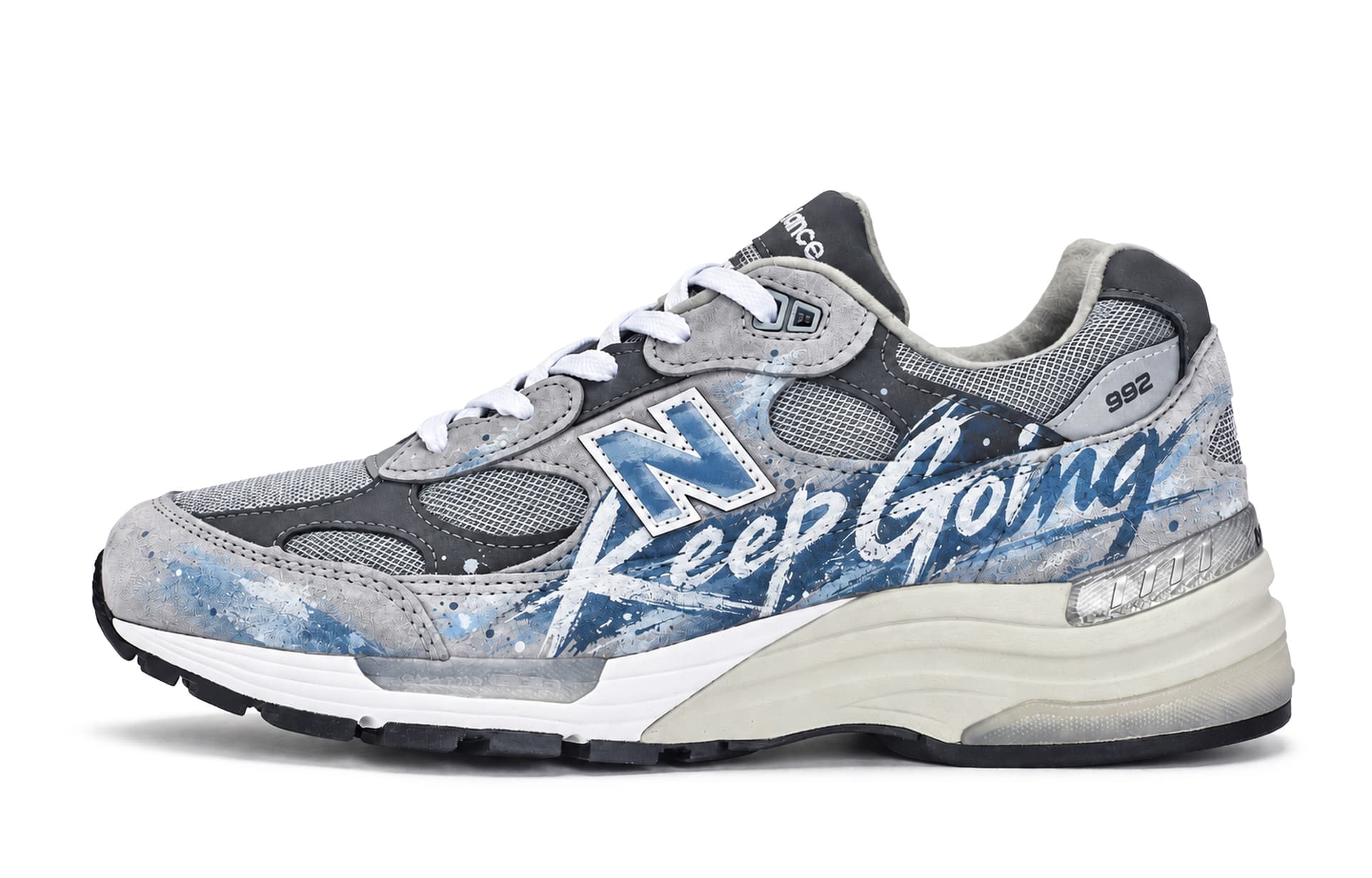 New Balance NB 992 SlipResistant Lowtop Gray White Blue